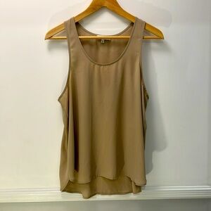 Beige drapey tank top